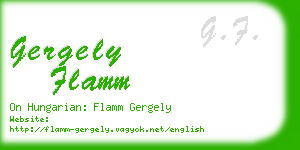 gergely flamm business card